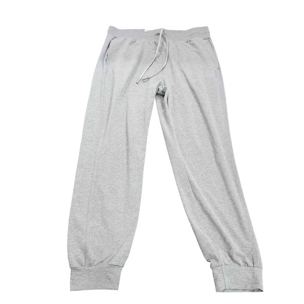 Fabletics Jogger Pants Mens XL Gray Knit Elastic Waist Pockets Athletic Casual